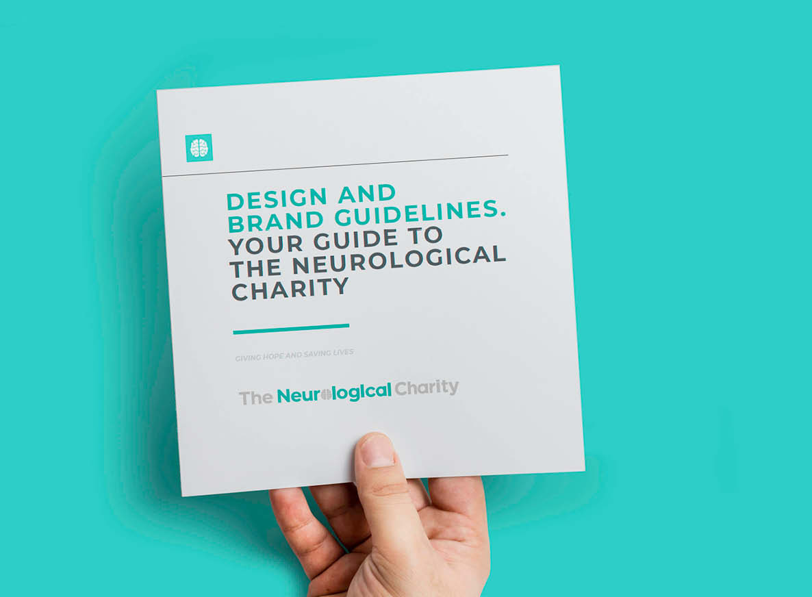 Design and Brand guidelines, your guide to The Neurological Charity - cover image